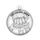 Pendentif Cabochon Argent - on t'aime papa
