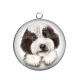 Pendentif Cabochon Argent - chien