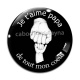 Cabochon Verre - je t'aime papa de tout mon coeur