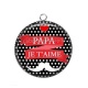 Pendentif Cabochon Argent - papa je t'aime