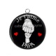 Pendentif Cabochon Argent - je t'aime papa