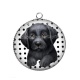 Pendentif Cabochon Argent - chien