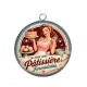 Pendentif Cabochon Argent - je suis une pâtissière formidable