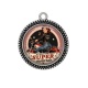 Pendentif Cabochon Argent - je suis une super motarde