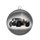 Pendentif Cabochon Argent - voiture