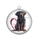 Pendentif Cabochon Argent - chien