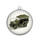 Pendentif Cabochon Argent - voiture