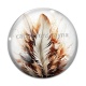 Cabochon Verre - plume