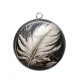 Pendentif Cabochon Argent - plume