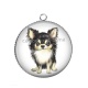 Pendentif Cabochon Argent - chien