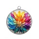 Pendentif Cabochon Argent - plume