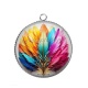 Pendentif Cabochon Argent - plume