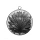 Pendentif Cabochon Argent - plume