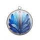 Pendentif Cabochon Argent - plume