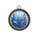 Pendentif Cabochon Argent - plume