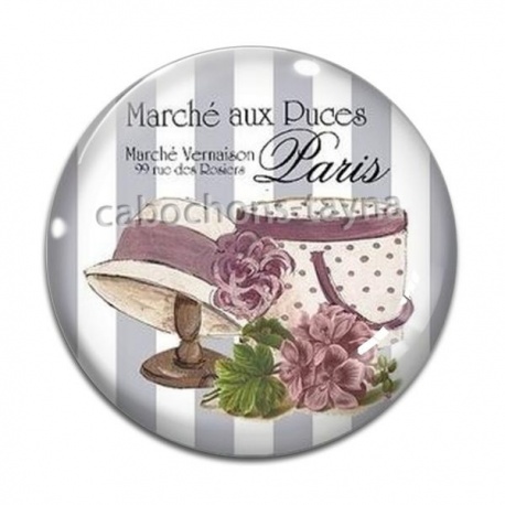Cabochon Verre - chapeau de paris
