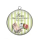 Pendentif Cabochon Argent - chaussure