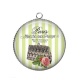 Pendentif Cabochon Argent - sac