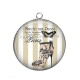 Pendentif Cabochon Argent - chaussure