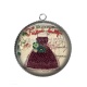 Pendentif Cabochon Argent - robe