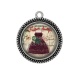 Pendentif Cabochon Argent - robe