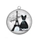 Pendentif Cabochon Argent - robe