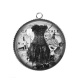 Pendentif Cabochon Argent - robe