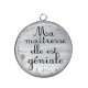 Pendentif Cabochon Argent - maîtresse géniale