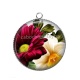 Pendentif Cabochon Argent - fleur
