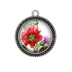 Pendentif Cabochon Argent - fleur