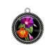 Pendentif Cabochon Argent - fleur