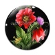 Cabochon Verre - fleur exotique