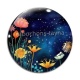Cabochon Verre - fleur