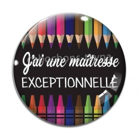 Cabochon Verre - maîtresse exceptionnelle