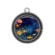 Pendentif Cabochon Argent - fleur