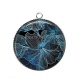 Pendentif Cabochon Argent - fleur
