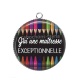 Pendentif Cabochon Argent - maîtresse exceptionnelle