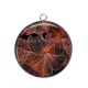 Pendentif Cabochon Argent - fleur