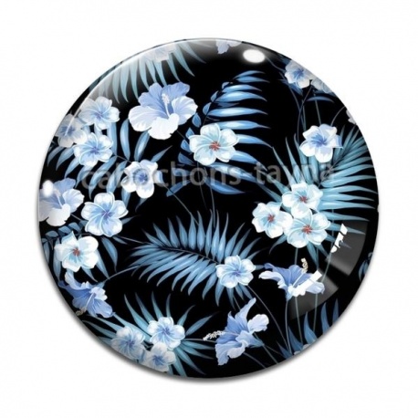 Cabochon Verre - fleur