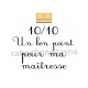 bon point pour maîtresse