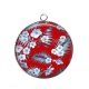 Pendentif Cabochon Argent - fleur