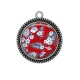 Pendentif Cabochon Argent - fleur
