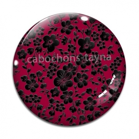 Cabochon Verre - fleur
