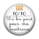 Cabochon Résine - bon point pour maîtresse