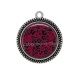 Pendentif Cabochon Argent - fleur
