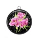 Pendentif Cabochon Argent - fleur