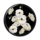 Cabochon Résine - coquelicot blanc