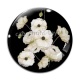Cabochon Verre - coquelicot blanc