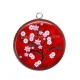Pendentif Cabochon Argent - fleur