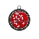Pendentif Cabochon Argent - fleur